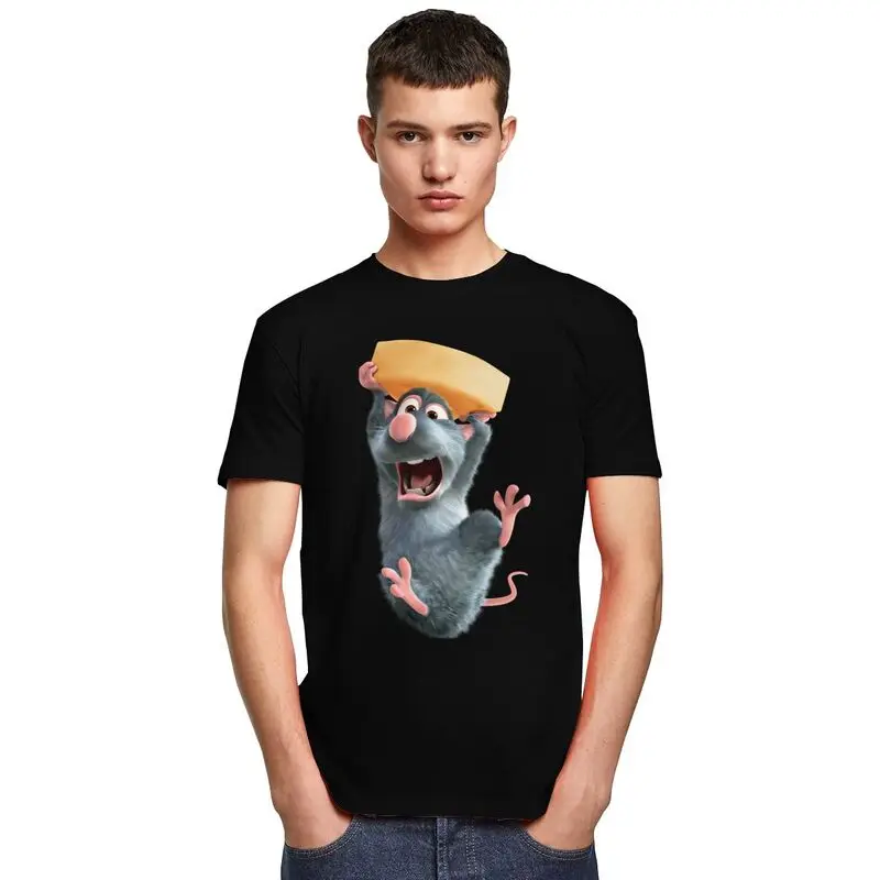 Ratatouille Film Animation T Shirts for Men Cotton Tee Tops Tshirts Short Sleeved Casual T-shirt Gift