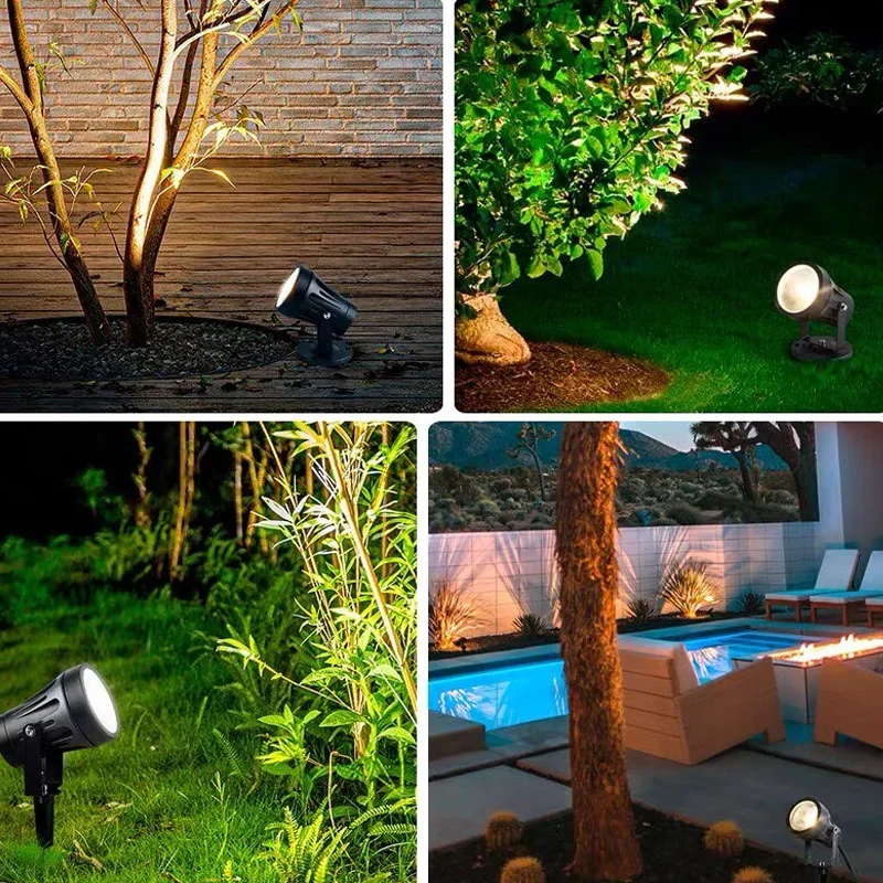 AC110V 220V Dimmable 5W 10W 15W Outdoor Lawn Lamp Waterproof IP65 Lighting Garden Path Spotlights DC12V LED COB Garden Lighting