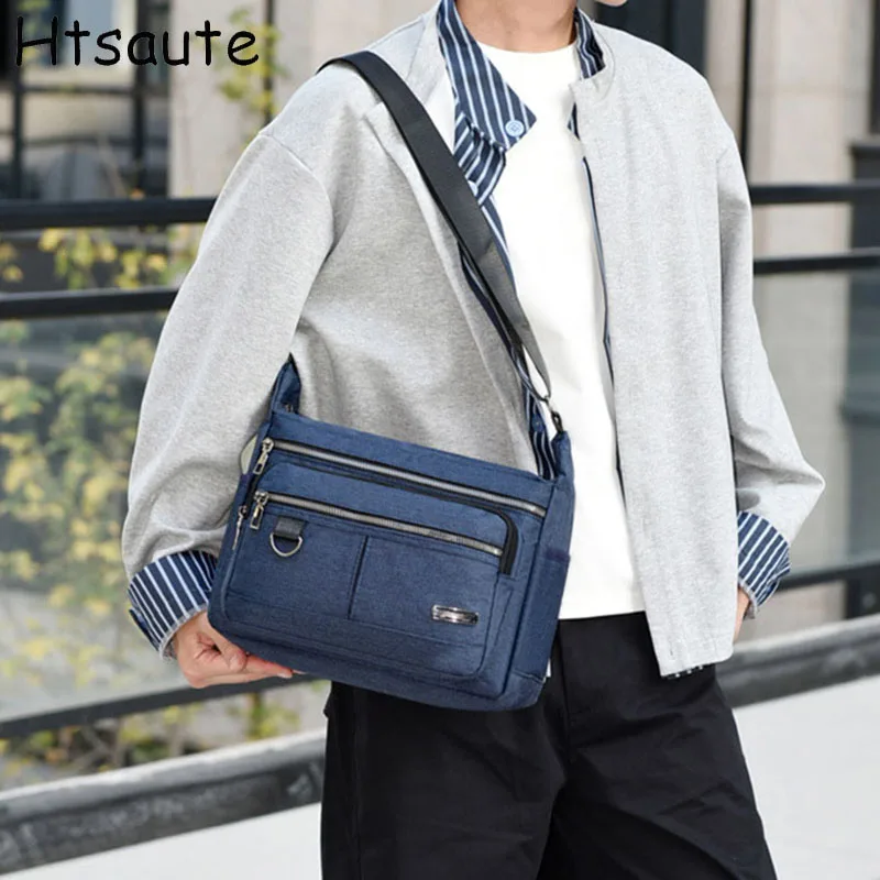 

Men Oxford Messenger Bags Crossbody Sling Bag Casual Shoulder Tote Bag for Travel Business Large Capacity Waterproof Handbag