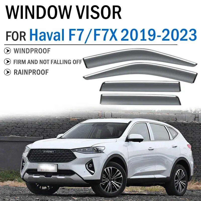 

FOR Haval F7 F7X Window Visors Shade Car Rain Shield Deflectors awning Trim Cover Exteror Smoke Guard Accessories Auto Styline