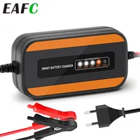 12V Fully Automatic Car Battery Charger 3A Portable Wet Dry Lead Acid Digital Smart Car Battery Smart Trickle Motorcycle Charger