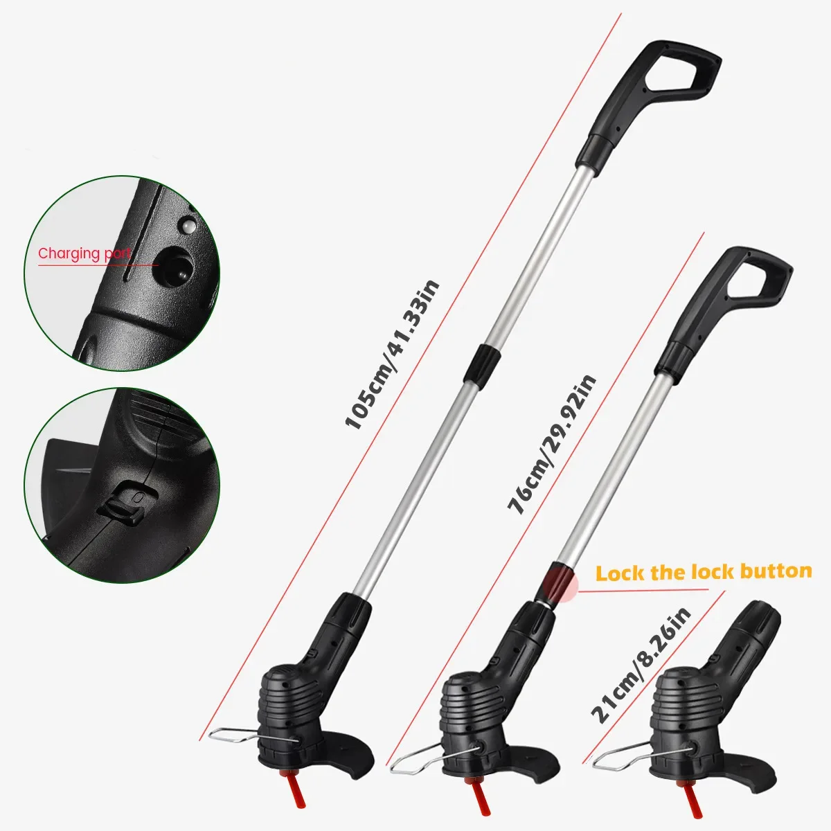 Portable Rechargeable Garden Lawn Mower, Fast and Labor-saving