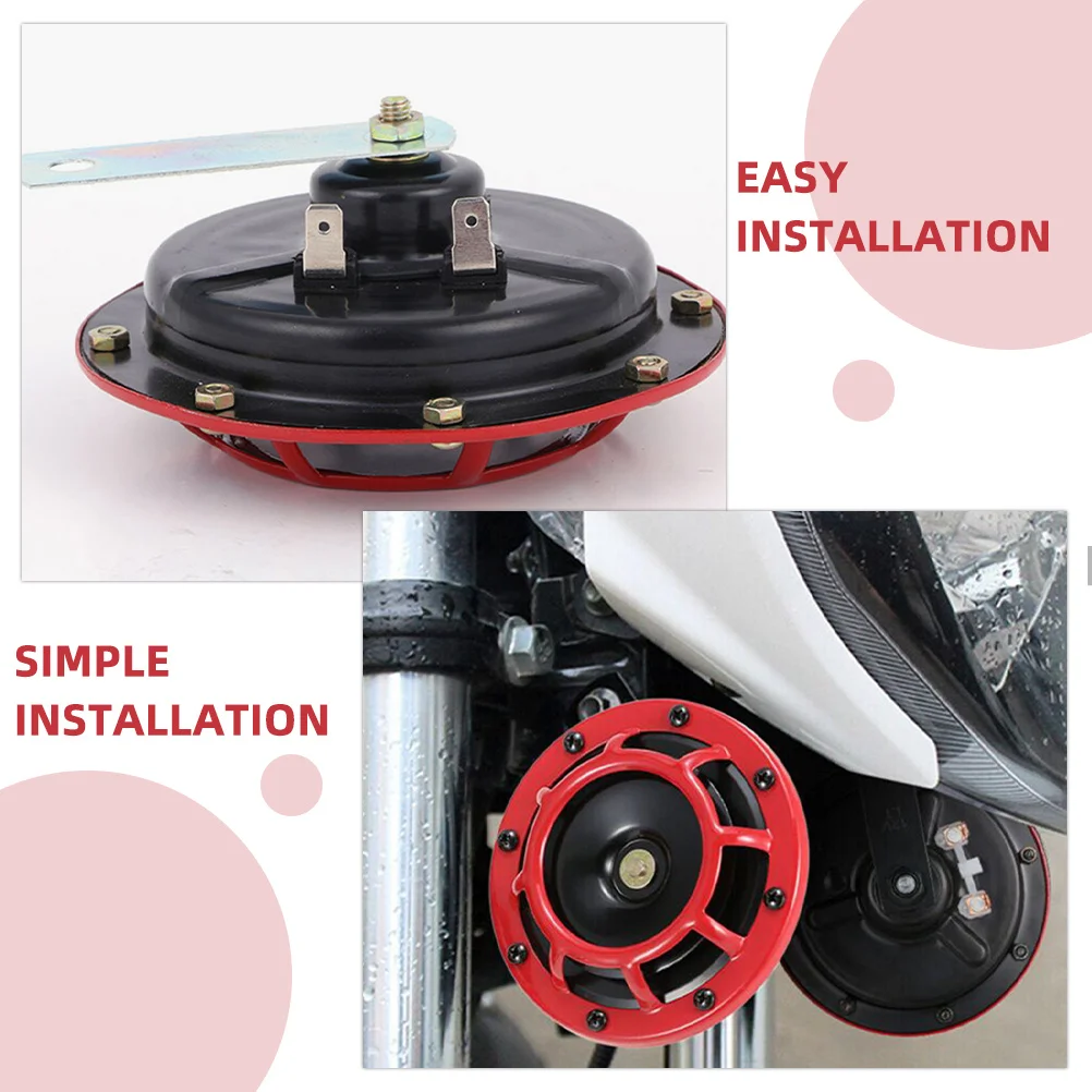 

2pcs Air Horn Kit Loud 12V Car Horn For Motorcycle Truck Boat Marine Vehicles Durable Weatherproof Design Easy Installation