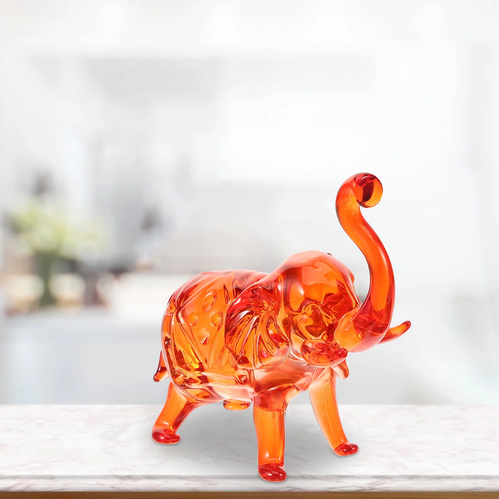 

Crystal Elephant Desktop Ornament Creative Simulation Elephant Decor for Home Living Room Tabletop Decoration Crystal Crafts