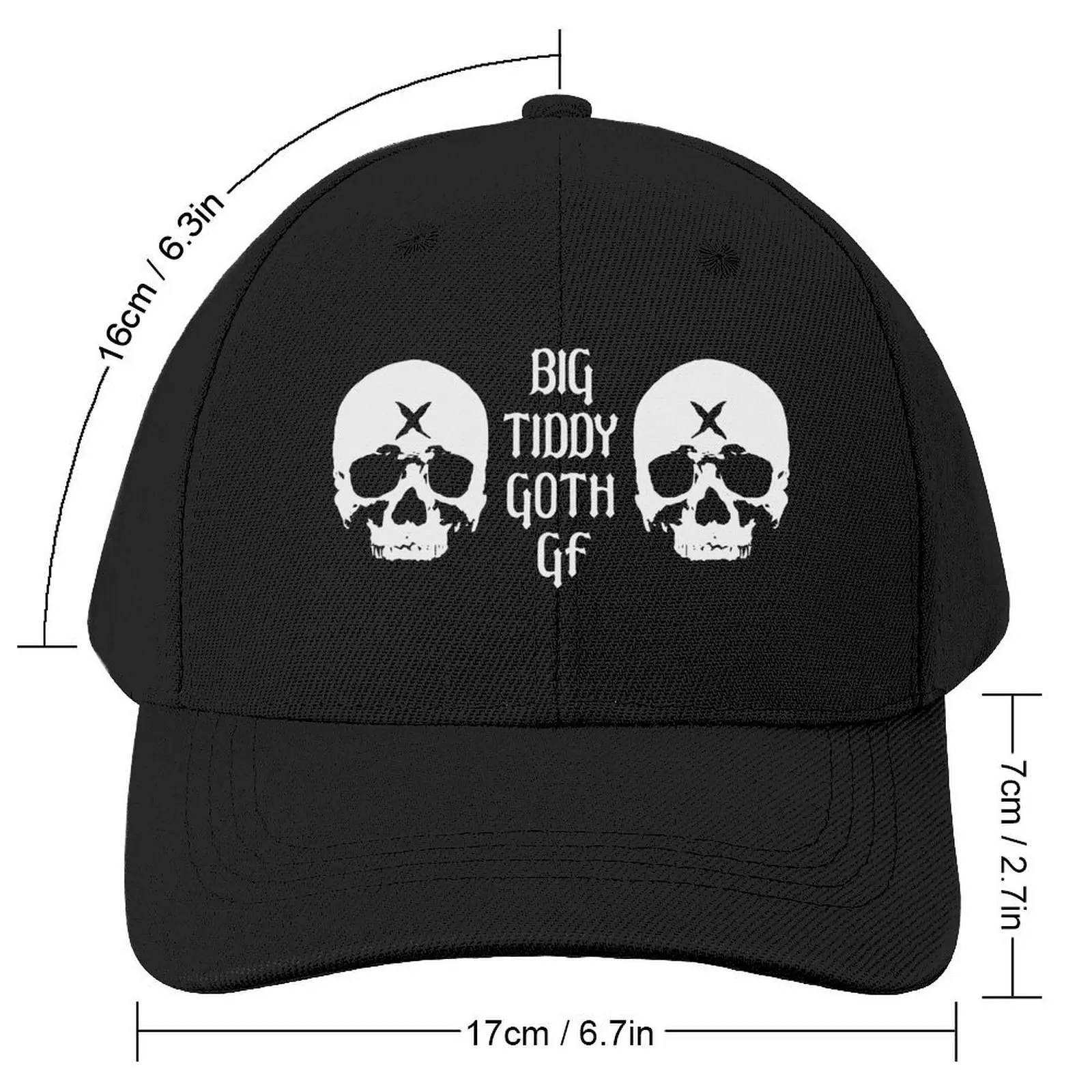 Big Tiddy Goth GF Girlfriend with Skull boobs Baseball Cap Trucker Cap Beach Outing Beach Men Luxury Brand Women's