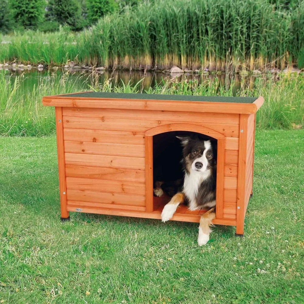 

Dog House Large Glazed Pine40.75x26.75x28.25 Inch Kennel for Indoor Dogs Pet Supplies Puppy Products Home Garden