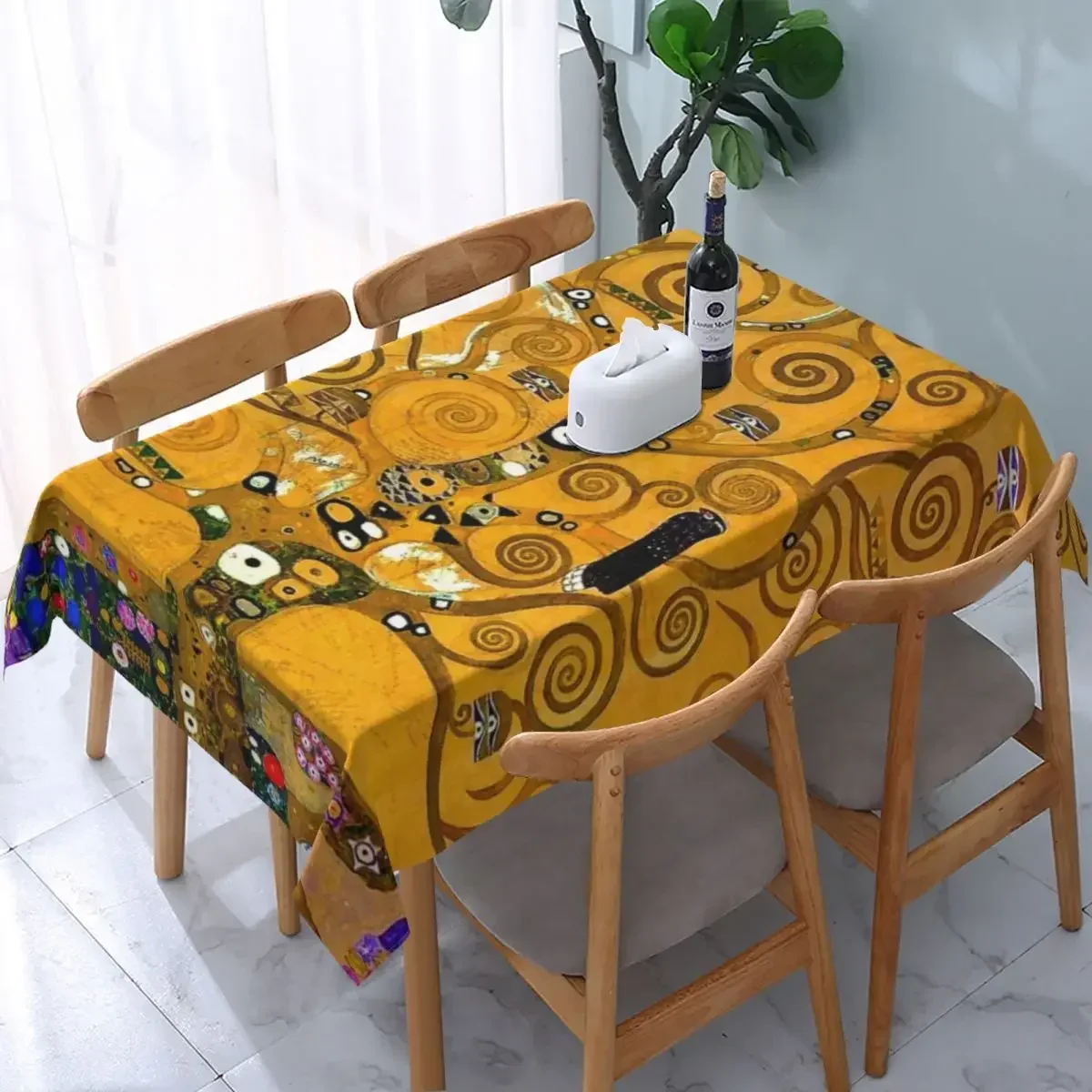 Tovaglia rettangolare impermeabile a prova di olio Klimt Kiss Gustav Klimt fazas Art Table Covers