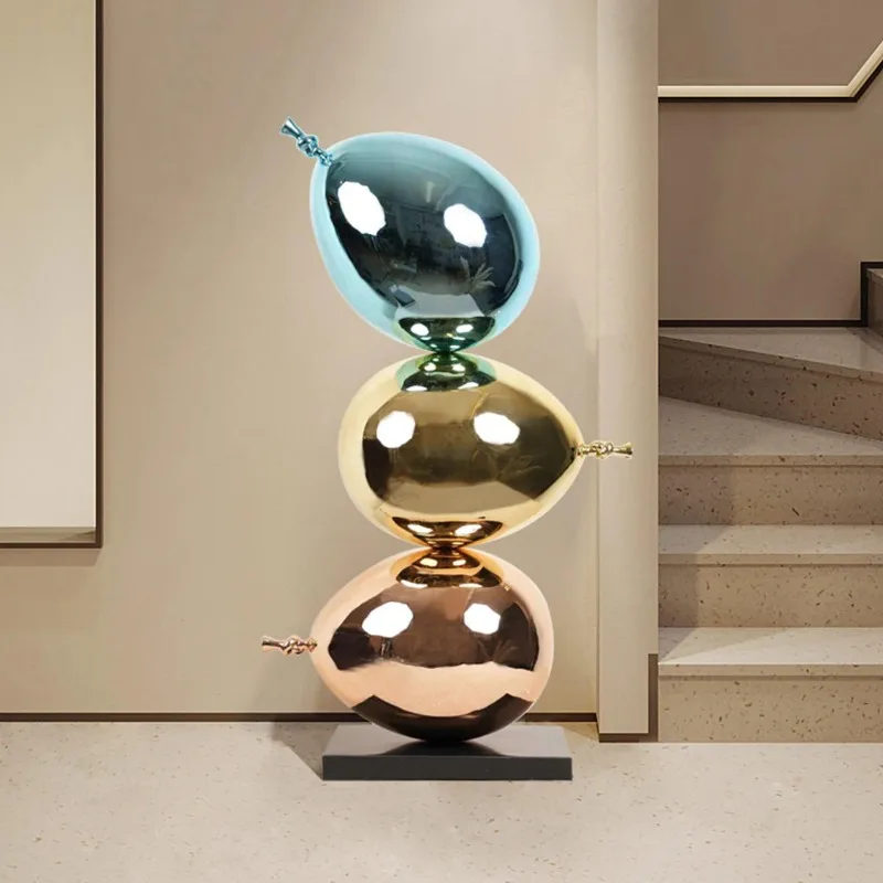 Top Custom Plated Fiberglass Balloon Sculpture Modern Room Decor and Model Patterns
