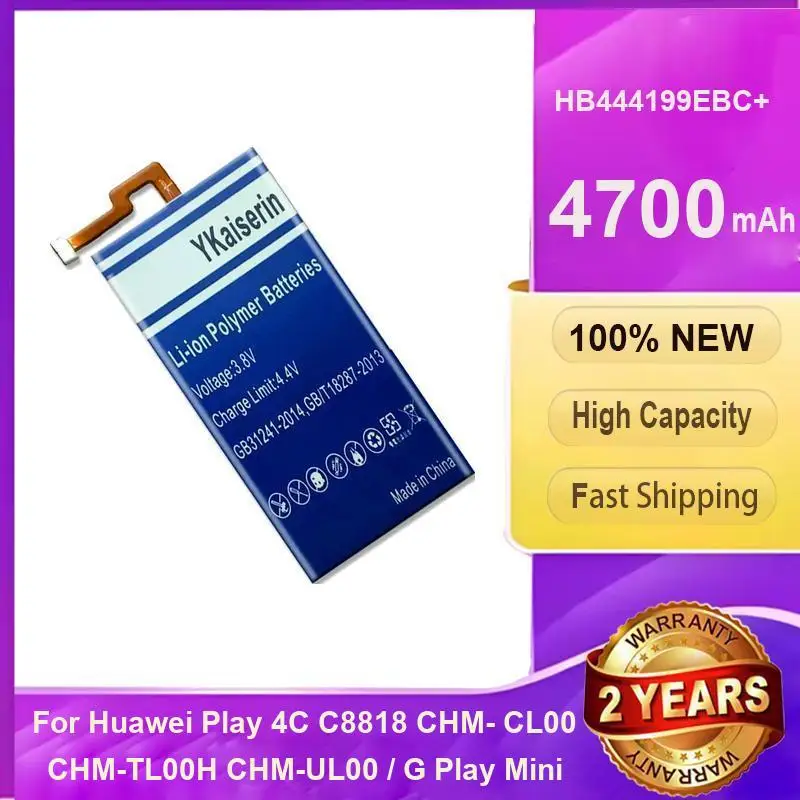 

YKaiserin HB444199EBC 4700mAh Phone Battery For Huawei Honor 4C C8818 CHM- CL00 CHM-TL00H / G Play Mini Batterij + Track NO