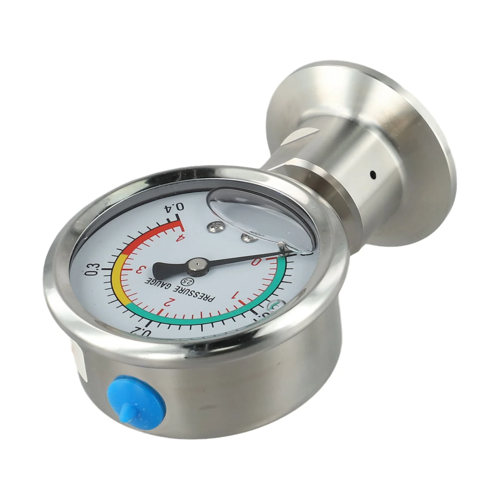 Tri Clamp Pressure Gauge 0-0.4MPa Pressure Gauge Shockproof Design Wide Application In Industries For Pharmaceutical Industry