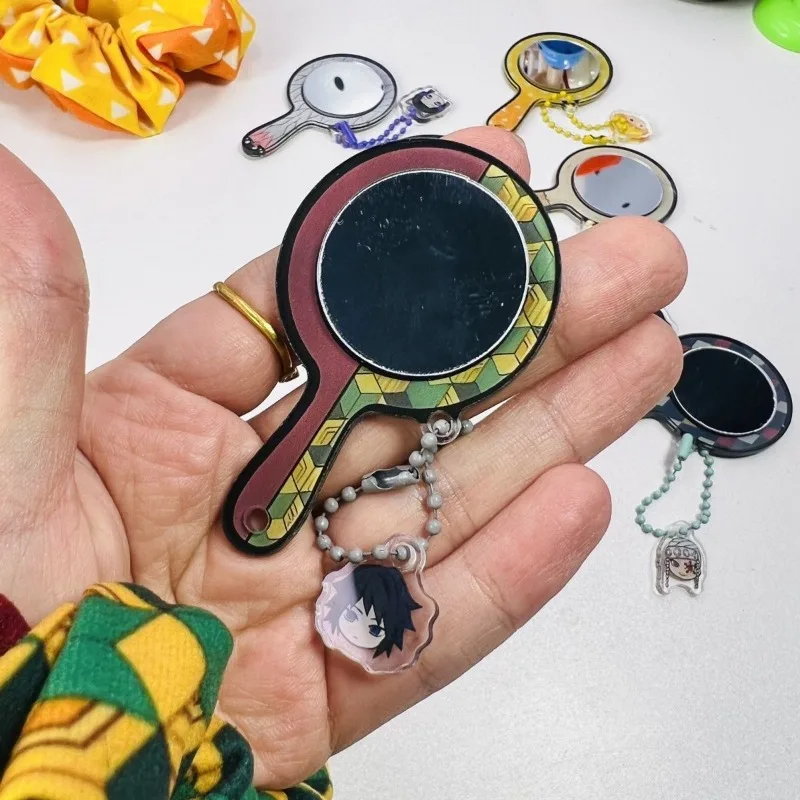 

New Demon Slayer: Kimetsu No Yaiba Small Mirror Tomioka Giyuu Anime Peripheral Cute Mini Portable Handheld Makeup Mirror Gifts
