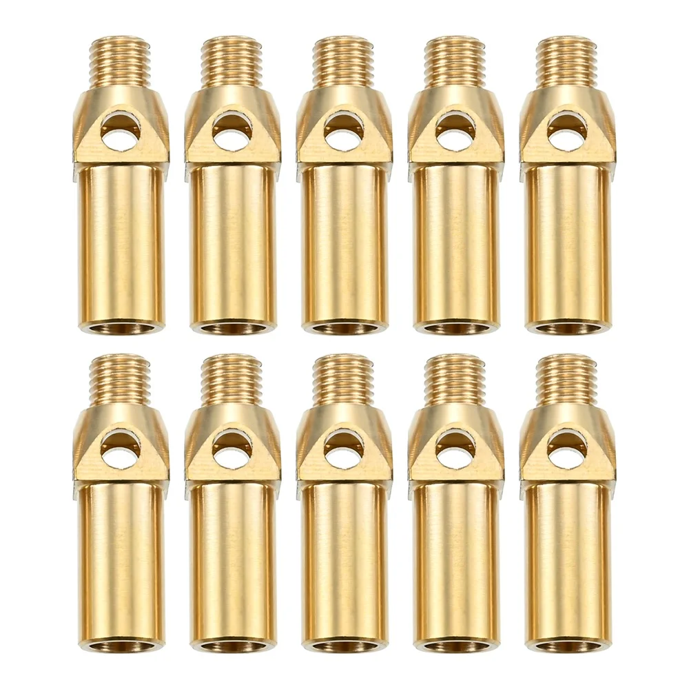 10PCS Brass Jet Nozzle Propane Natural Gas Burner Jet Head Nozzle Replacement for Cast Iron Burner with 10 20 32 Tips