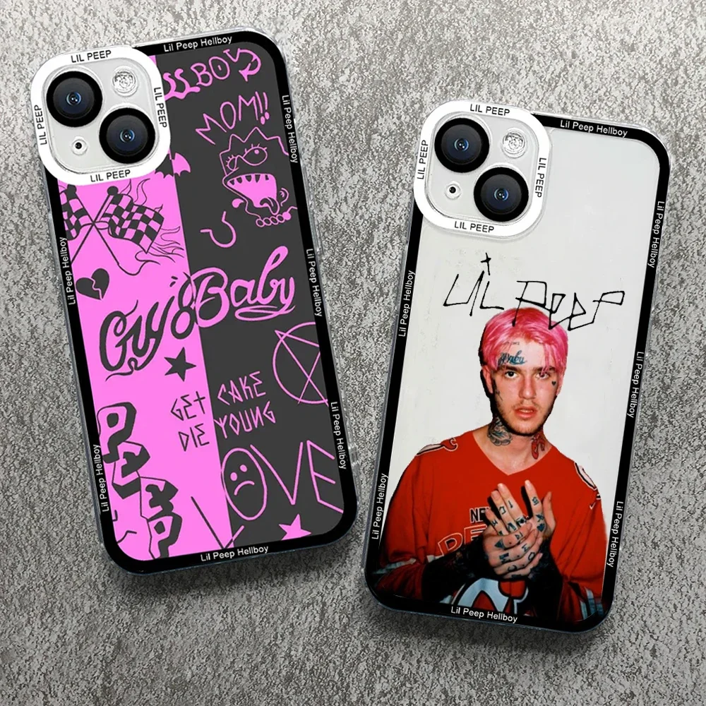 

Lil Peep Hellboy Love Phone Case For iPhone 16 11 12 13 14 15 Pro Max Mini 7 8 Plus SE X XS 16E Shockproof Silicone Cover Fundas