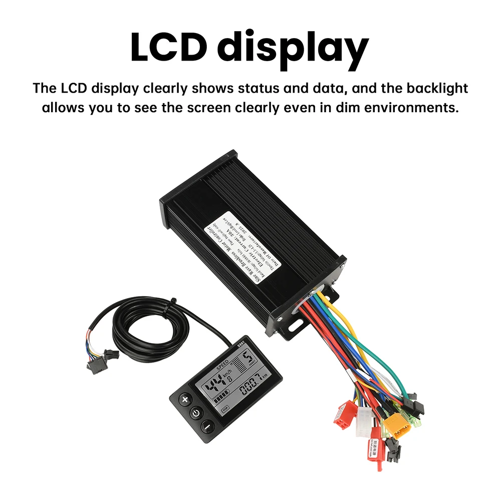 36V 48V 64V 30A Sine Wave Brushless Motor Controller 750-1500W Three-Mode Driver SM Connector Instrument Electric Bicycle S866