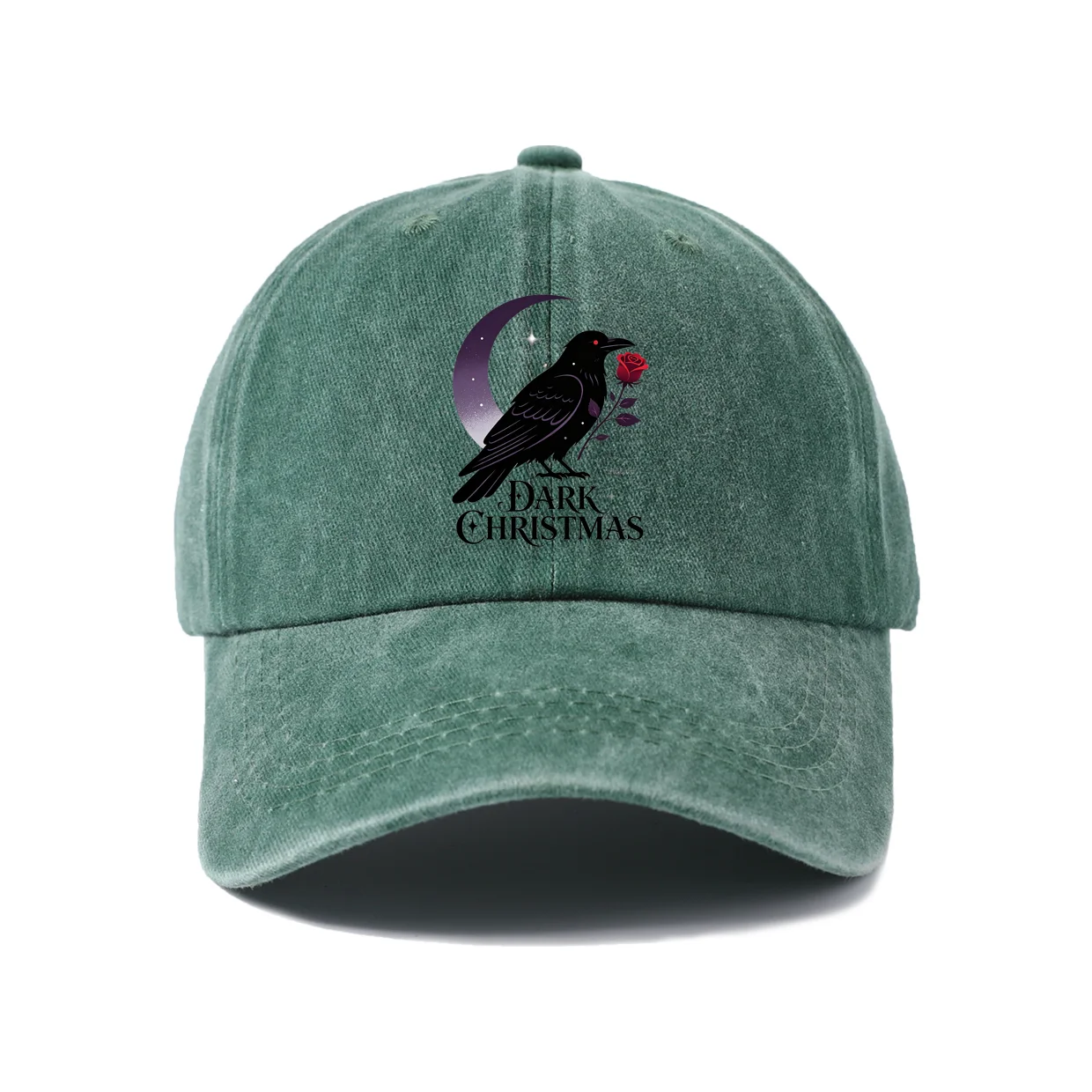 Retro Dark Witch Moon Quote Baseball Cap, Vintage Washed Adjustable Unisex Dad Hat, Casual Gift