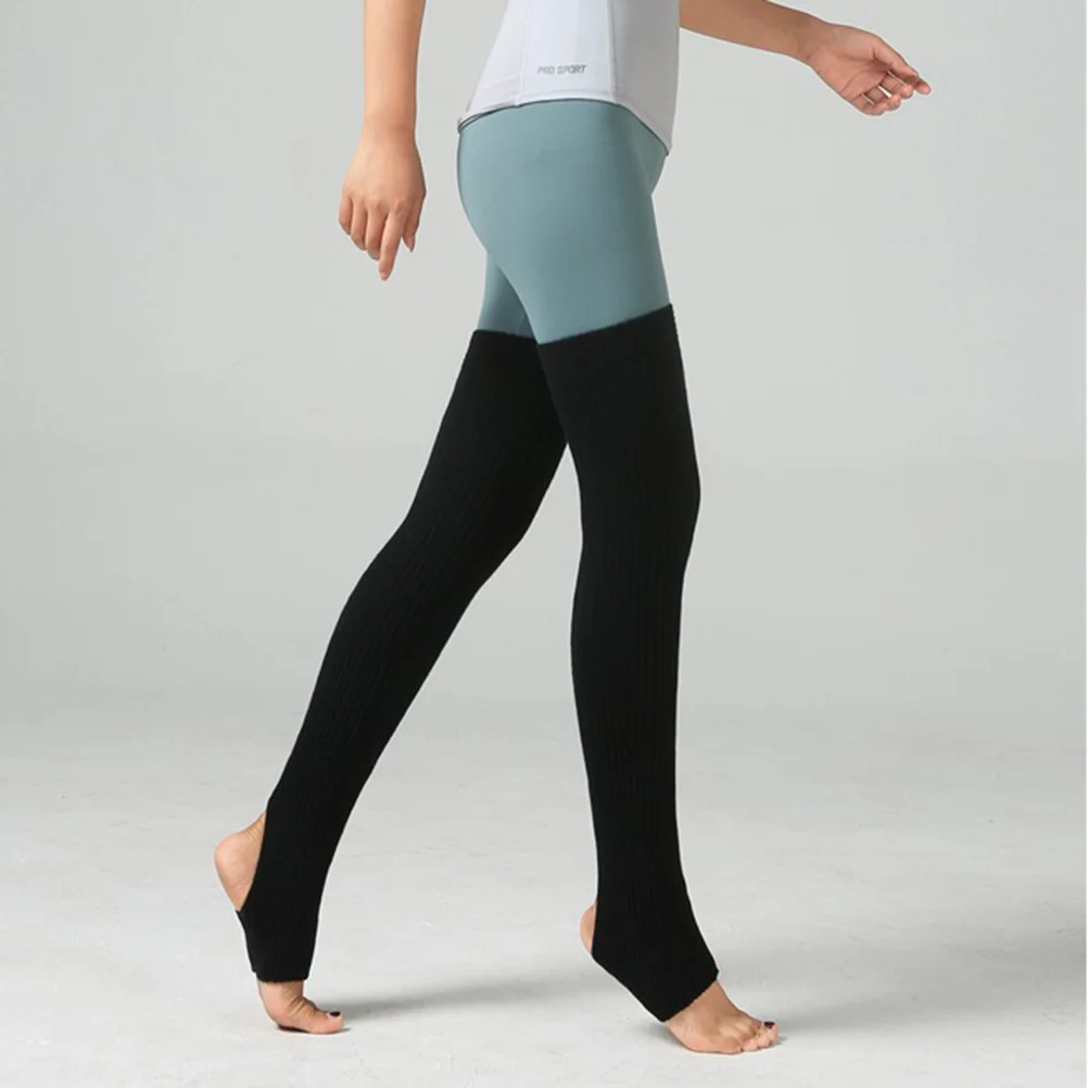 

1 Pair 75Cm Long Ballet Dance Soft Stretchy Acrylic Fiber Warmth Moisture Wicking Yoga Socks For Women Girls Leg Warmers Sports