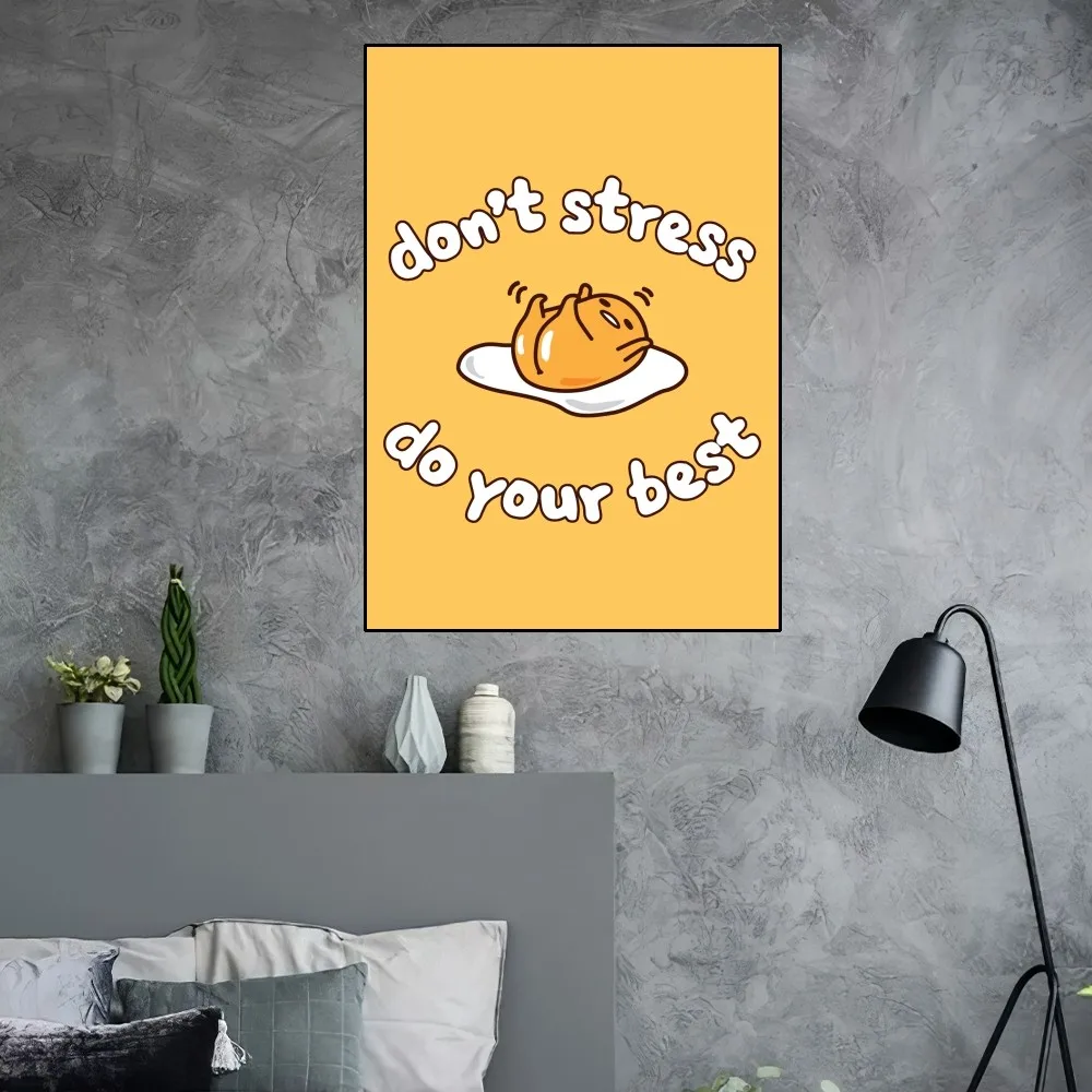 Gudetama Kawaii Poster Home Room Decor Aesthetic Art Wall Painting Stickers