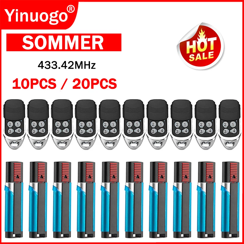 

SOMMER TX03-434-4-XP Gate Remote Control 434.42MHz SOMMER TX03 434 4 XP Garage Door Remote Control 434MHz Rolling Code Opener