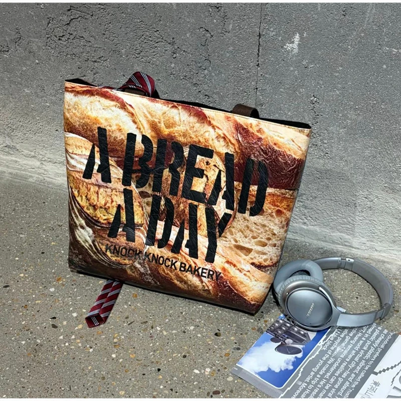 Reversible PVC-Schultertasche mit beidseitigem Druck, Retro-Denim-Print, wasserdichte Einkaufstasche mit großer Kapazität, leichte Einkaufstasche – Detail 5