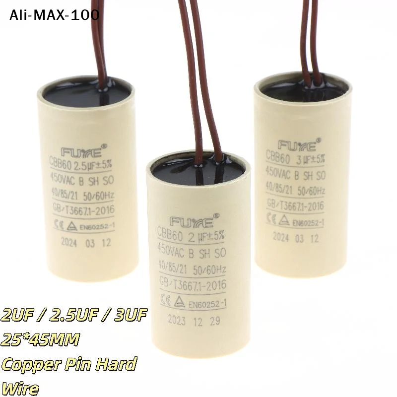【Su3】Condensador CBB60 de 2/2.5/3uF (1/5 piezas) para compresores de aire, lavadoras a presión, bombas de agua circulantes y chimeneas colgantes