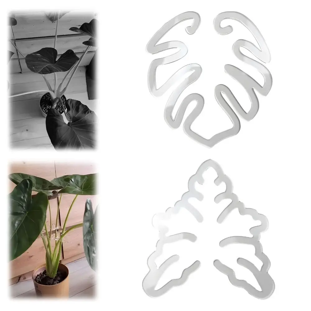 1/2PCS Reusable Turtle Shell Bamboo Clamp Support Branches Garden Tools Wooden Flower Stem Holder Stem Organizer