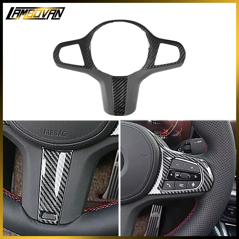 Carbon Fiber Steering Wheel Trim for BMW F44 G42 G20 G22 G26 G29 G30 G32 G11 G01 G08 G02 G30 G32 G15 G16 G01 G08 G02 G05 G06 G07