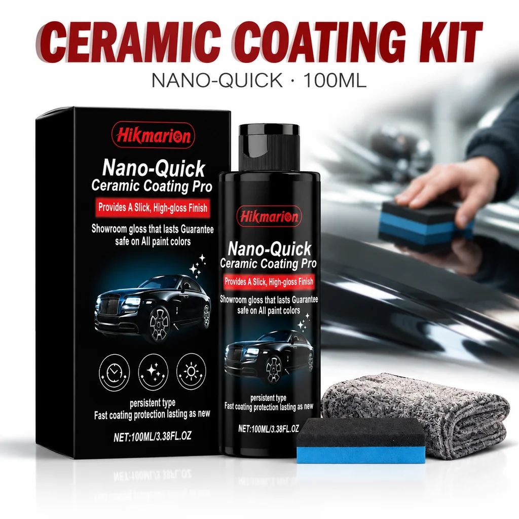 Nano Quick Ceramic Coating Pro Kit With Sponge Towel Car Paint Coating Agent Boost Gloss Form Protective Film For Automotive Pai