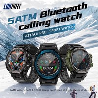 LOKMAT ATTACK PRO Smart Watch Outdoor Fitness Watch IP68 Health Detection Function Compatible with IOS and Android Systems