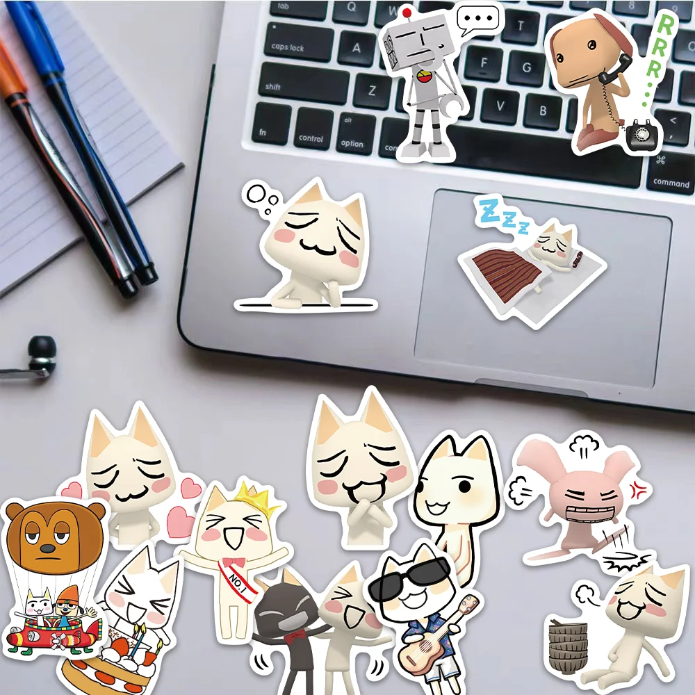 50pcs Kawaii Toro Well Cat Cute Cartoon Graffiti Stickers Computer Skateboard Refrigerator Guitar Toy PVC Waterproof Stickers