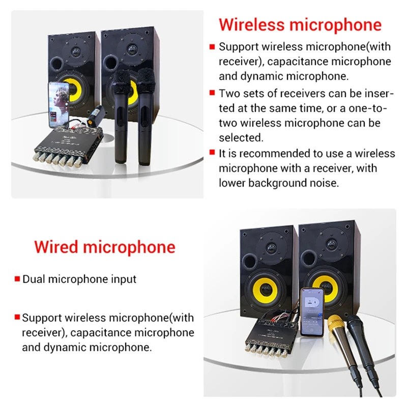 ZK-AM100 Bluetooth Amplifier Board 50Wx2 +100W TPA3116D2 Power Amplifier 2.1 Channel Microphone Audio Module