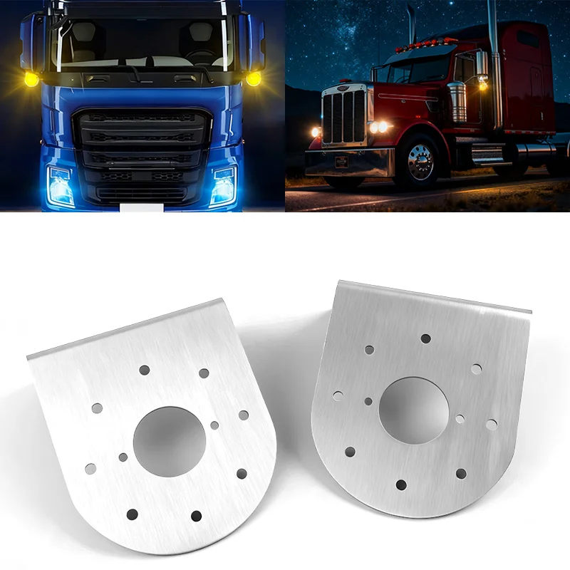 

2Pcs Watermelon Light Under Glow Frame Brackets 90 Degree Angled Clamp-On Mount Stainless Steel Universal for Trucks Pickup