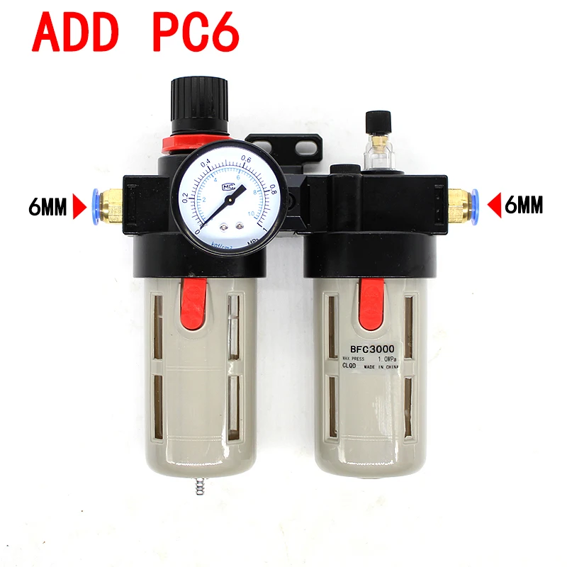 BFR3000+BL3000 G3/8 air compressor oil-water separator air filter for pressure reducing valve regulator BFC3000 ADD pc8 pc10 12