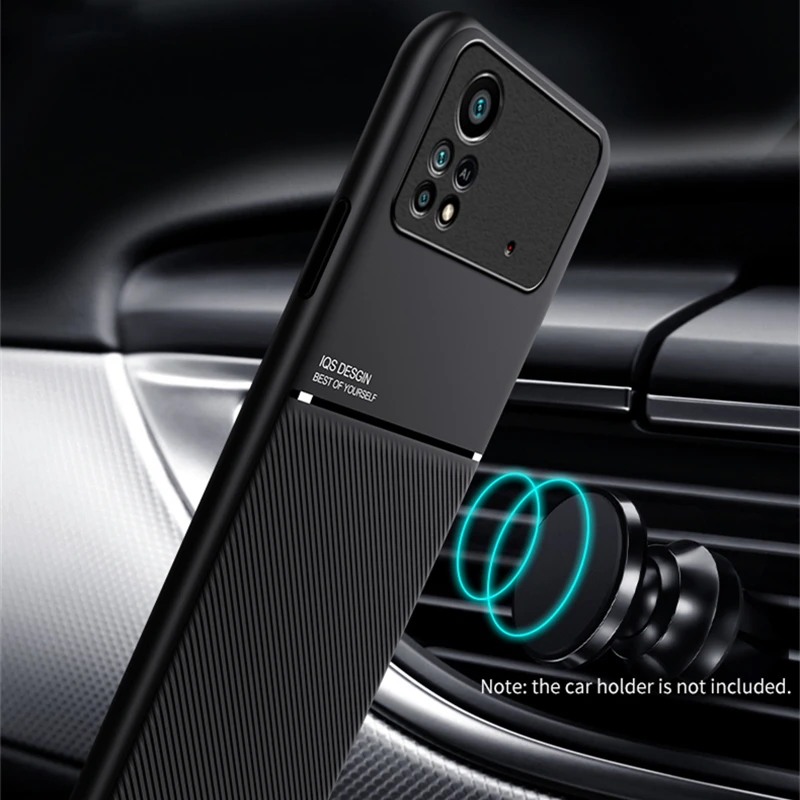 For Xiaomi Poco X4 Pro 5G Case Car Magnetic Stand Leather Phone Case For PocoX4Pro Poko Little X 4 Pro Soft Silicone Back Cover