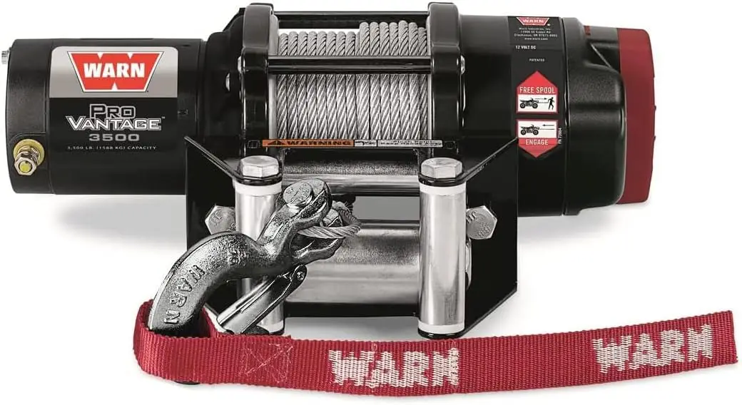 

3500 Winch - 3500 Lb. Capacity 50' of 3/16" Wire Rope, Roller Fairlead Wired Remote Control Weather-Sealed for ATV/UTV