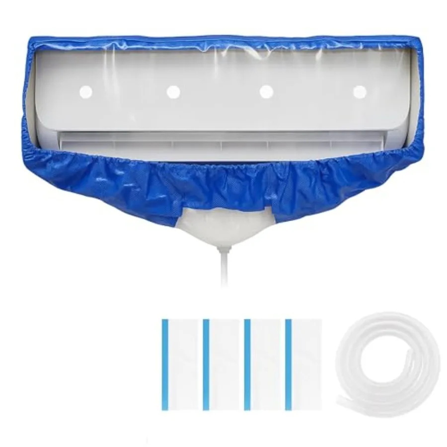 

Mini Split Cleaning Bag 360 Waterproof Design Fits Systems 38in - 48in Long Mini Split Cleaning Kit Includes Overspray Guards a