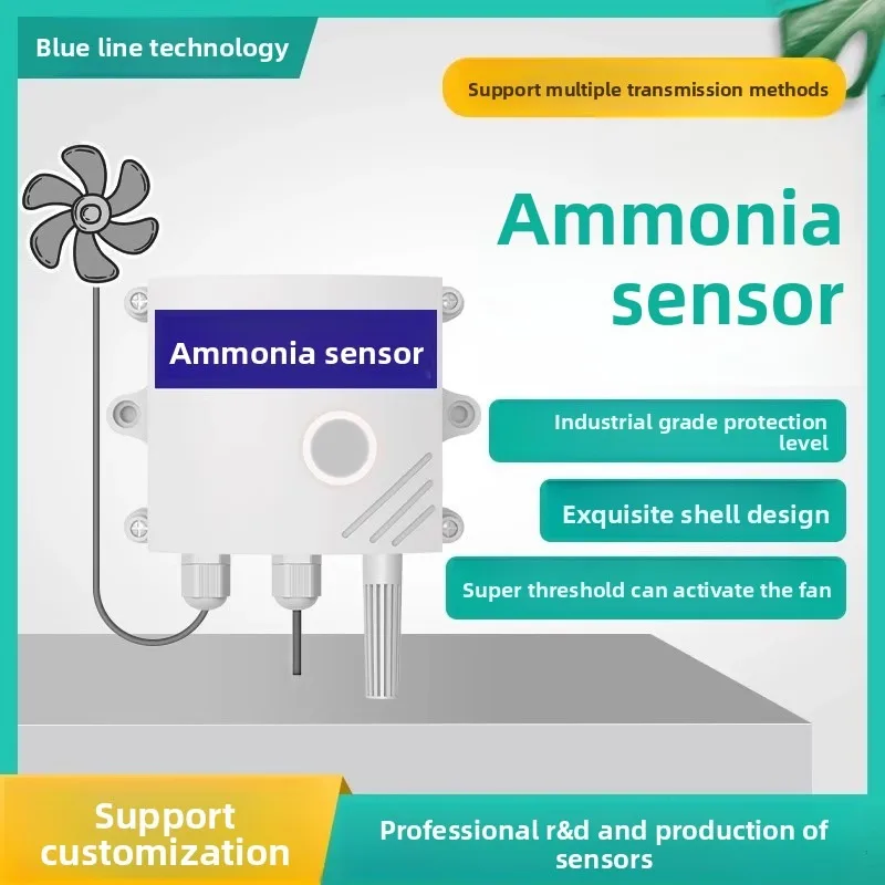 Ammonia detector sensor for livestock farms, pig and chicken houses, toilets - 485 NH3 concentration monitoring high-precision t