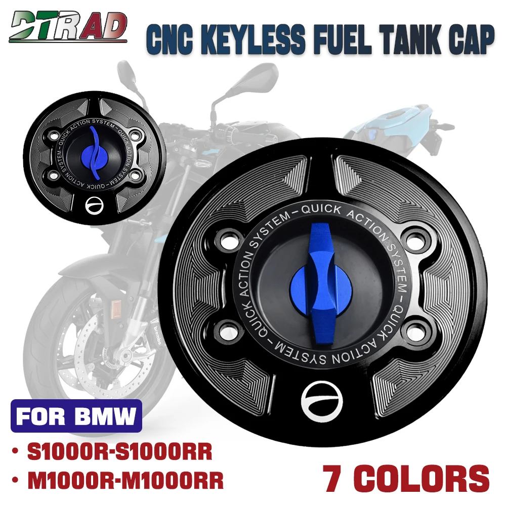 

2025 New For BMW S1000RR M1000RR S1000R M1000R Motorcycle CNC Keylss Fuel Tank Cap Gas Oil Petrol Cover Quick-Release S1000 R RR