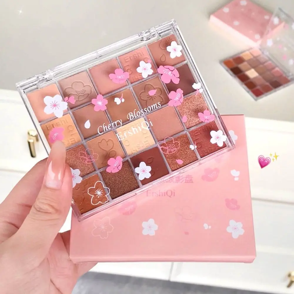 Nieuw 20-kleuren oogschaduwpalet Glanzende langdurige oogschaduw Multifunctioneel mat oogmake-uppalet Dames