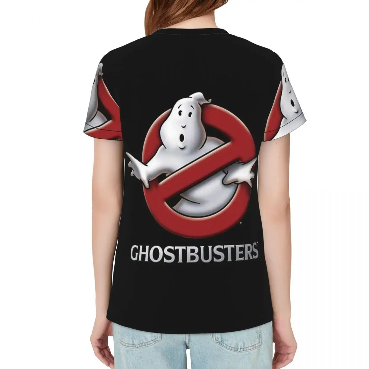 The GhostBusters Logo Pattern T-Shirt Women Short Sleeve T Shirts O-Neck Streetwear Cotton Summer Tees Streetwear