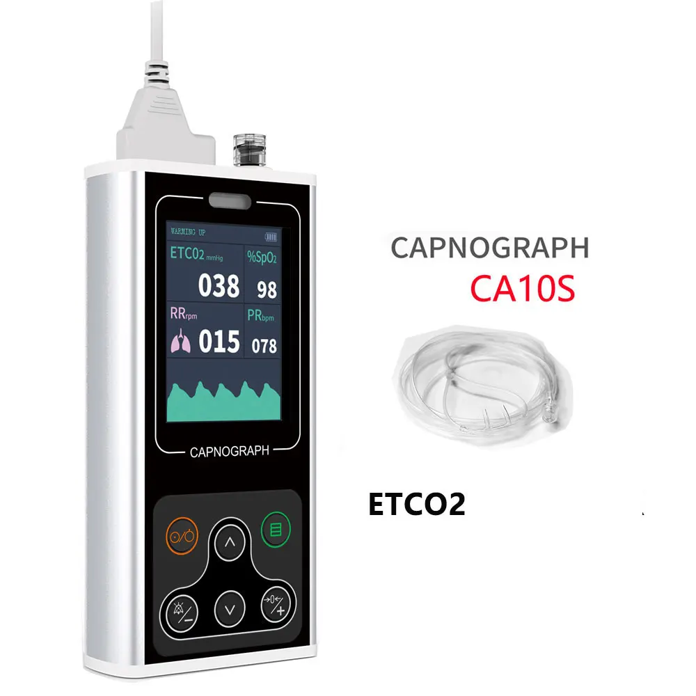 

CONTEC CA10S Sidestream Human Veterinary Capnograph ETCO2 Monitor Patient Monitor CO2 Patient’s Respiratory Monitoring Device