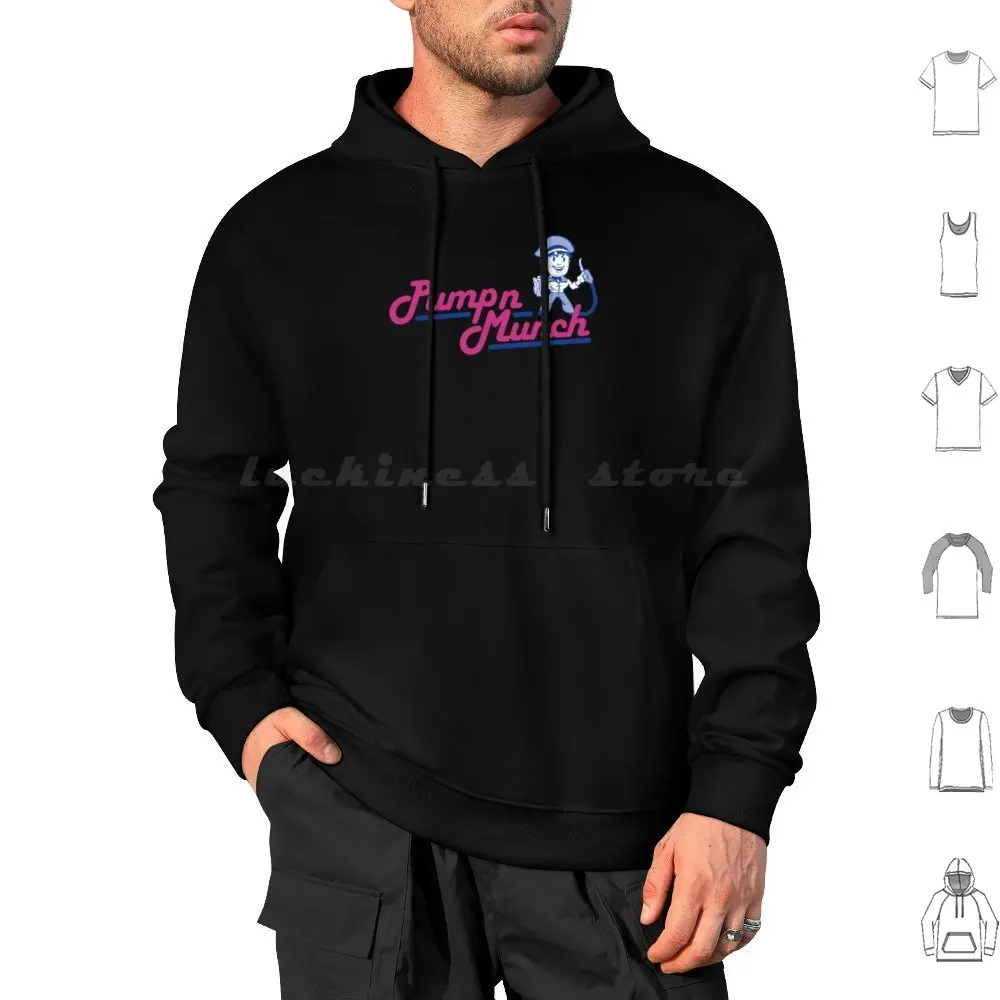 Pump N Munch Hoodies Long Sleeve Pump N Munch Fuel Gas Station Pump