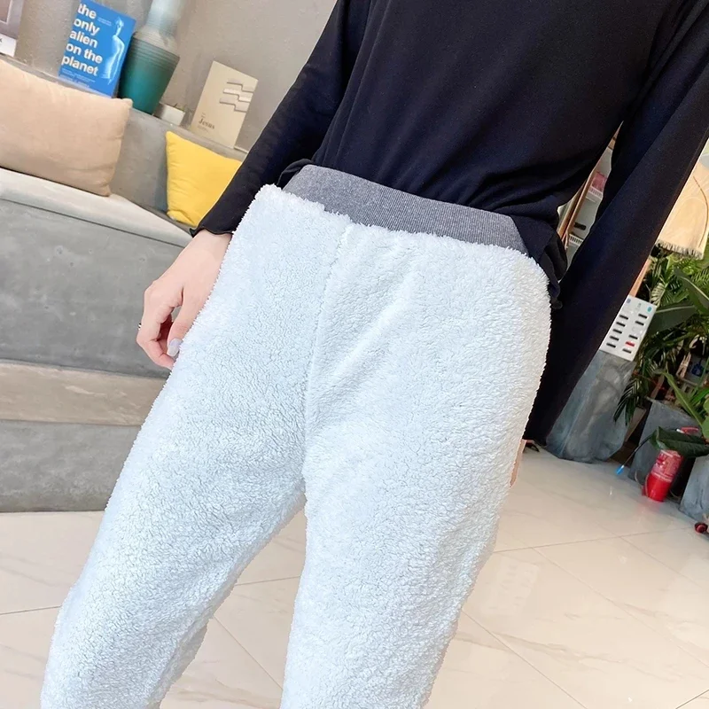 MEXZT donne addensare caldo peluche pantaloni della tuta Oversize 5XL Streetwear Lace Up Harem pantaloni moda invernale coreano pantaloni a vita alta