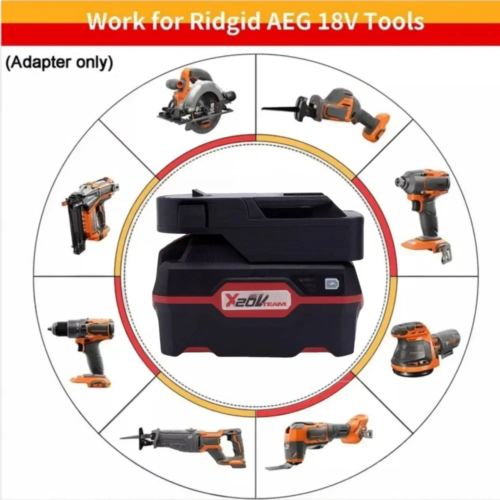 Dla Lidl Parkside X20V litowo-jonowy dla RIDGID AEG 18V wiertarka akumulatorowa akcesoria akumulatorowe Adapter/konwerter (tylko adaptery)