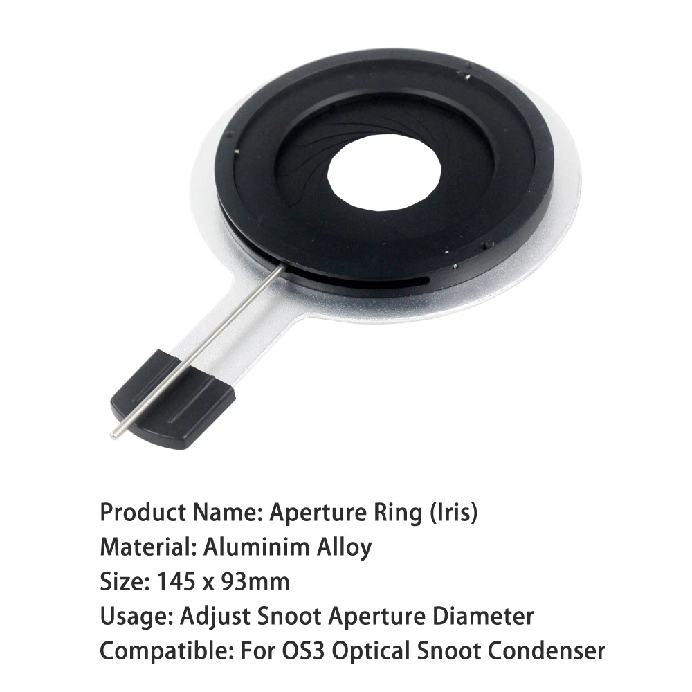 Fotografia metalowa przesłona przysłony uchwyt Gobo regulowany pierścień przysłony dla Studio Strobe optyczny Snoot stożkowy Focalize skraplacz