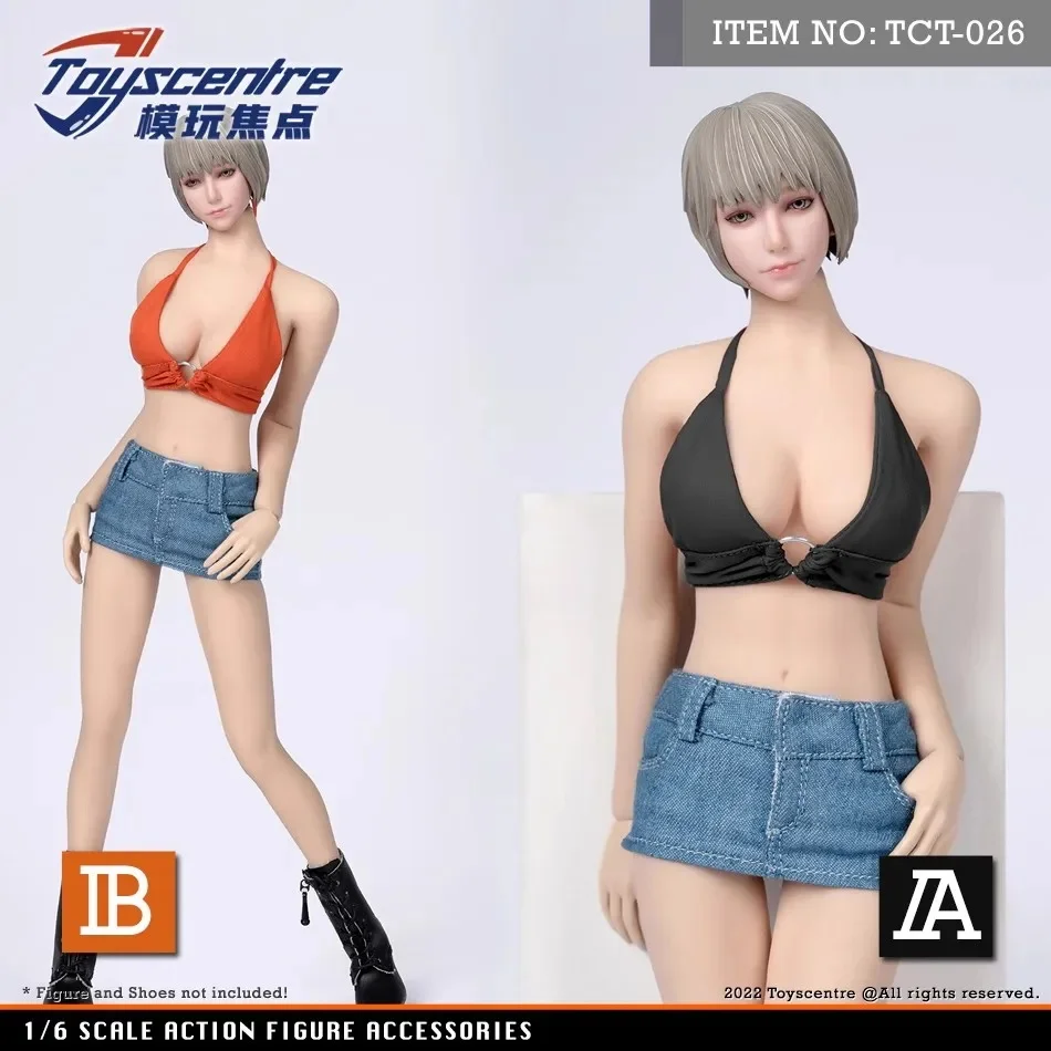 

Toys Sentre TCT-026 1/6 Female Sexy Trend Halter Camisole Short Skirt Panties Set Model Fit 12'' Action Figures Body In Stock