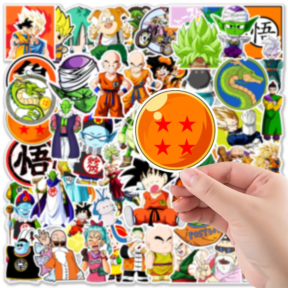 50pcs Anime Dragon Ball GOku Notebook Skateboard Suitcase Water Cup Car Sticker