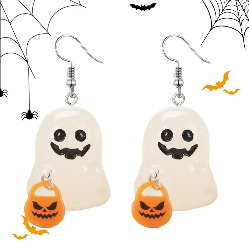 Ghost Halloween Earrings Light Up Halloween Earrings Bulk Fall Earrings Pumpkin Ghost Halloween Earrings Halloween Jewelry For