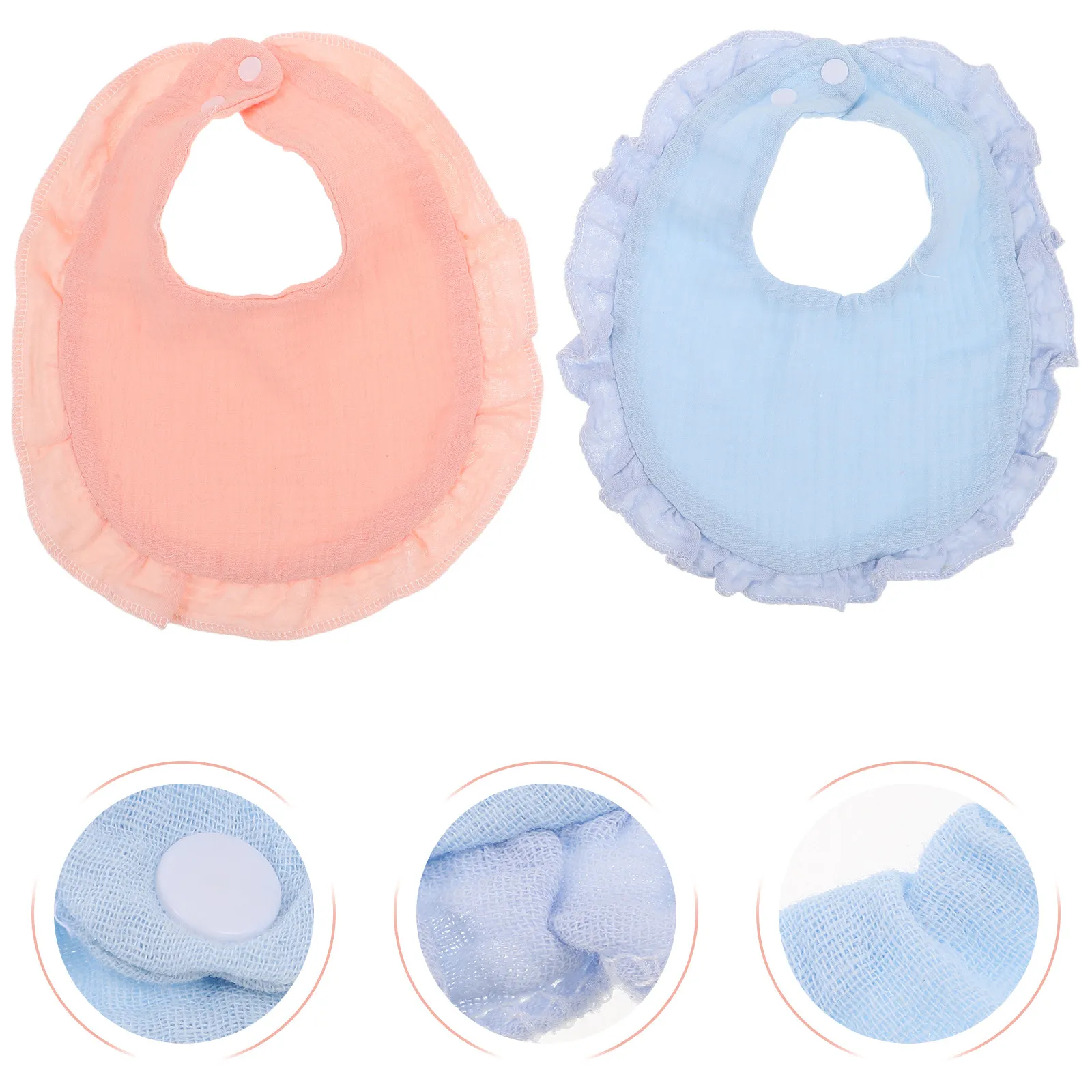 

2 шт. мягких муслиновых слюнявчиков для младенцев: для кормления, прорезывания зубов, прогулок, сна, впитывающие, комфортные, декоративные