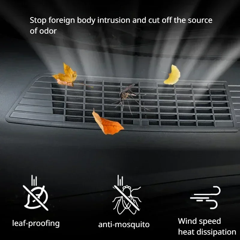 Air Flow Vent Cover Insect-proof Debris Filter Anti-Blocking Prevention Net Cover Accessories For Tesla Model 3+ Highland 2024