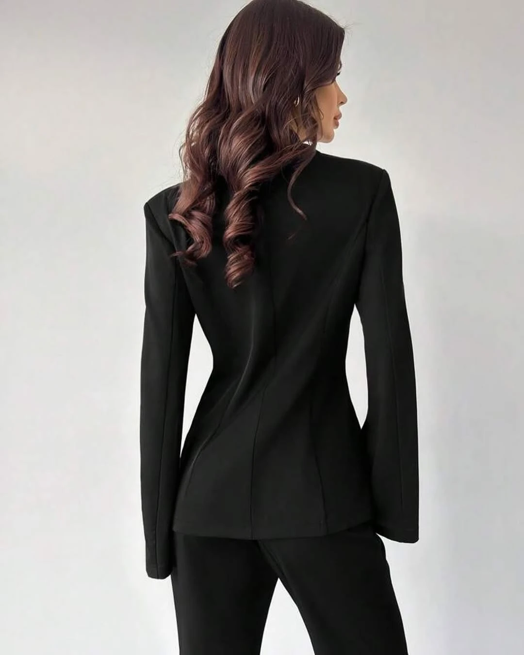 Fashion Women's Formal Dresses Suit Gowns One Button Jacket Coat And Pants For Female Long Sleeves 2 Pieces Suit Customized